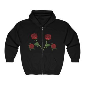 Plush Red Roses Hoodie